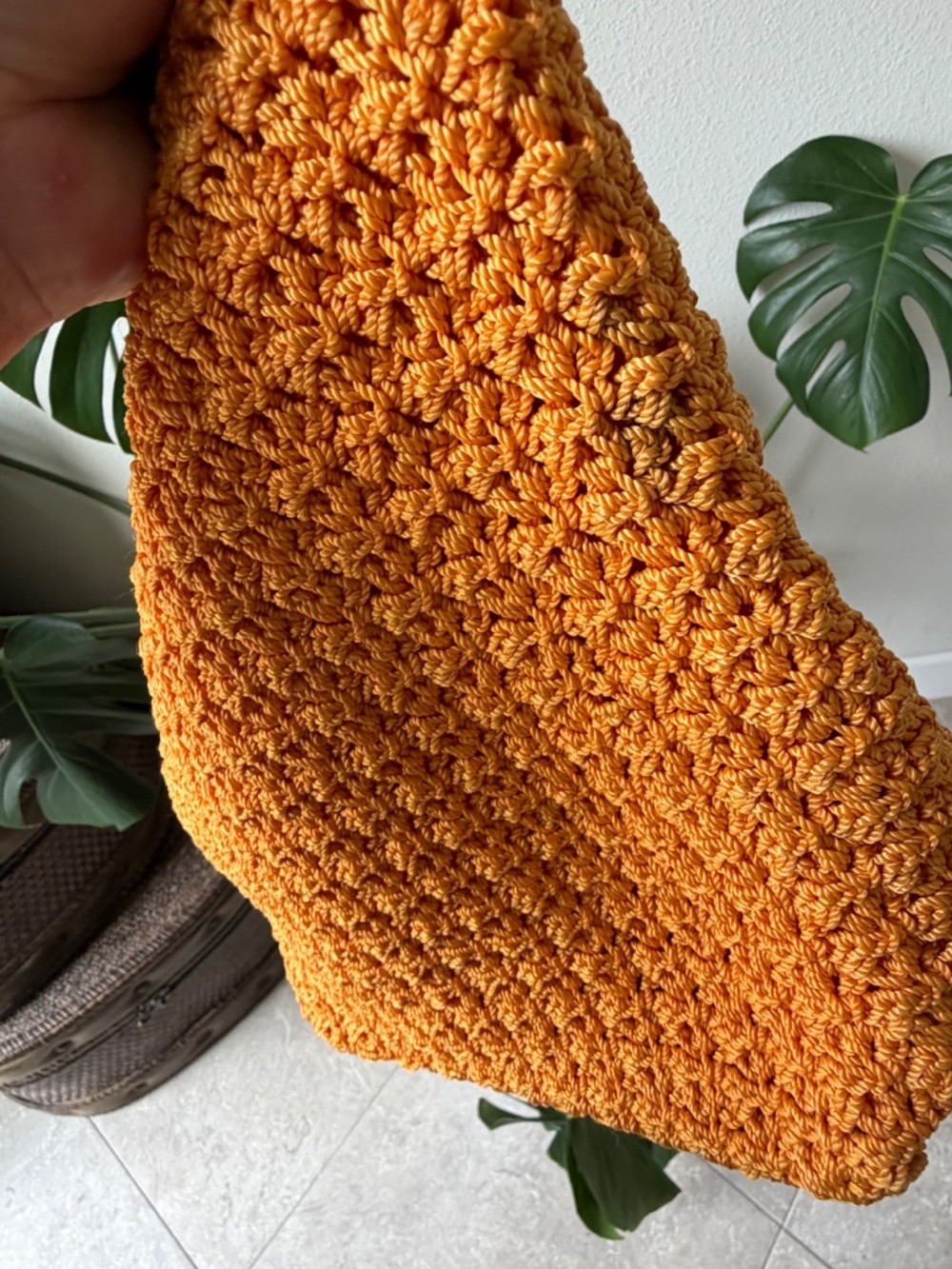 The Sak Original Crochet Hobo Bag Orange - Picture 3 of 8